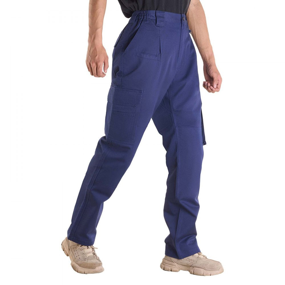 FR Pants for Men Flame-Resistant Cargo Pants Multi-Pockets XXL Dark Blue