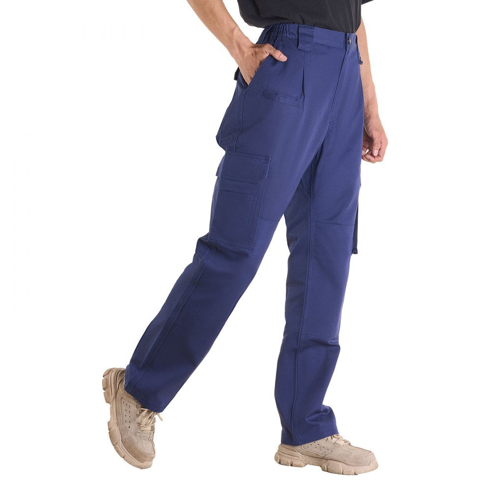 FR Pants for Men Flame-Resistant Cargo Pants Multi-Pockets XXL Dark Blue