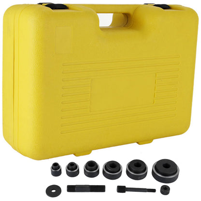 10 Ton 1/2\" to 2\" Hydraulic Knockout Punch Driver Tool Kit Electrical Conduit Hole Cutter Set KO Tool Kit with 6 Dies Hole Complete Tool (Knockout Punches)