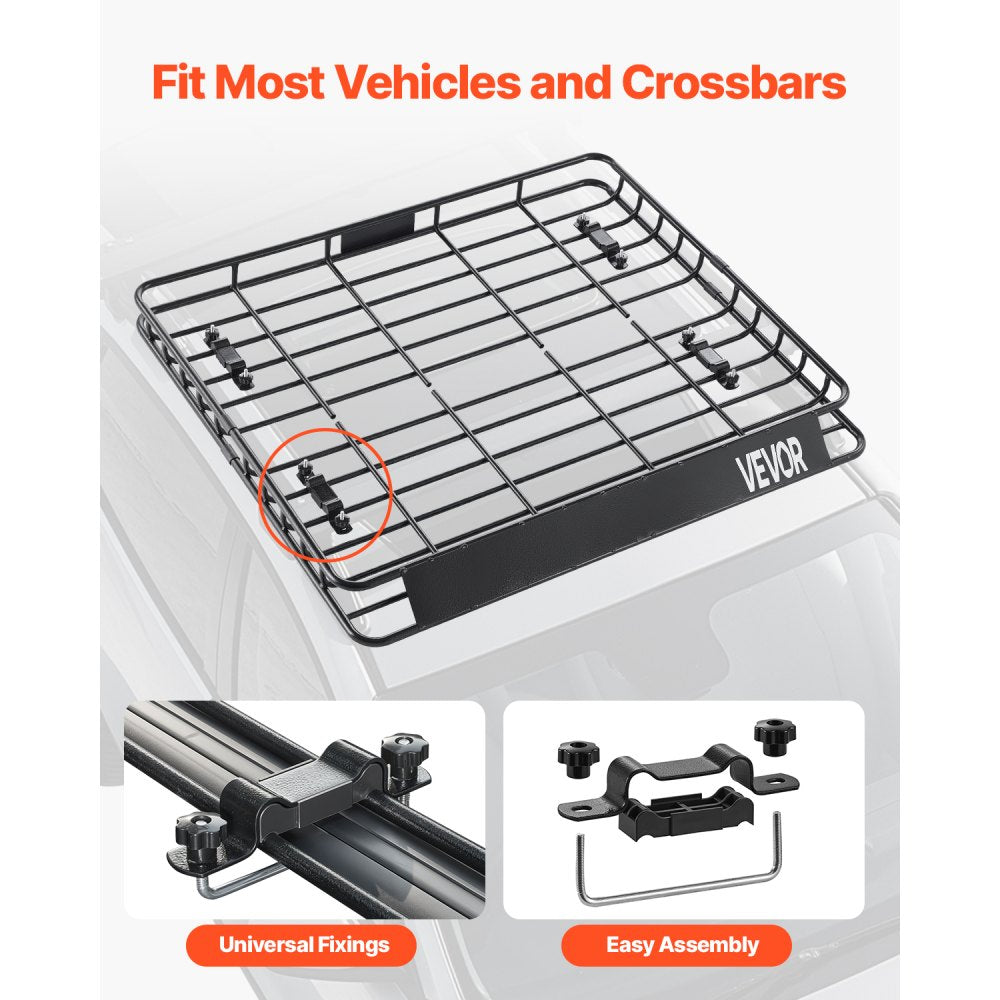 Roof Rack Cargo Carrier Basket 1095x1270x105 mm Car Top Luggage Holder