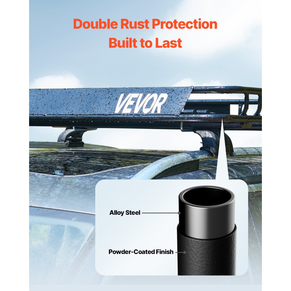 Roof Rack Cargo Carrier Basket 1095x1270x105 mm Car Top Luggage Holder