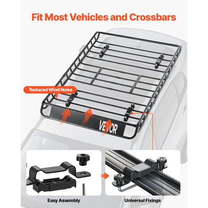 Roof Rack Cargo Carrier Basket 1300x910x105 mm Car Top Luggage Holder Bag