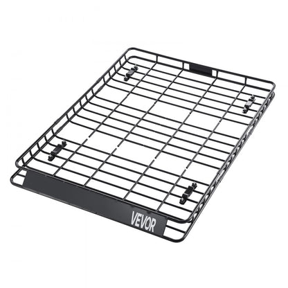 VEVOR Roof Rack Cargo Carrier Basket 1630x1270x105 mm Car Top Luggage Holder Net