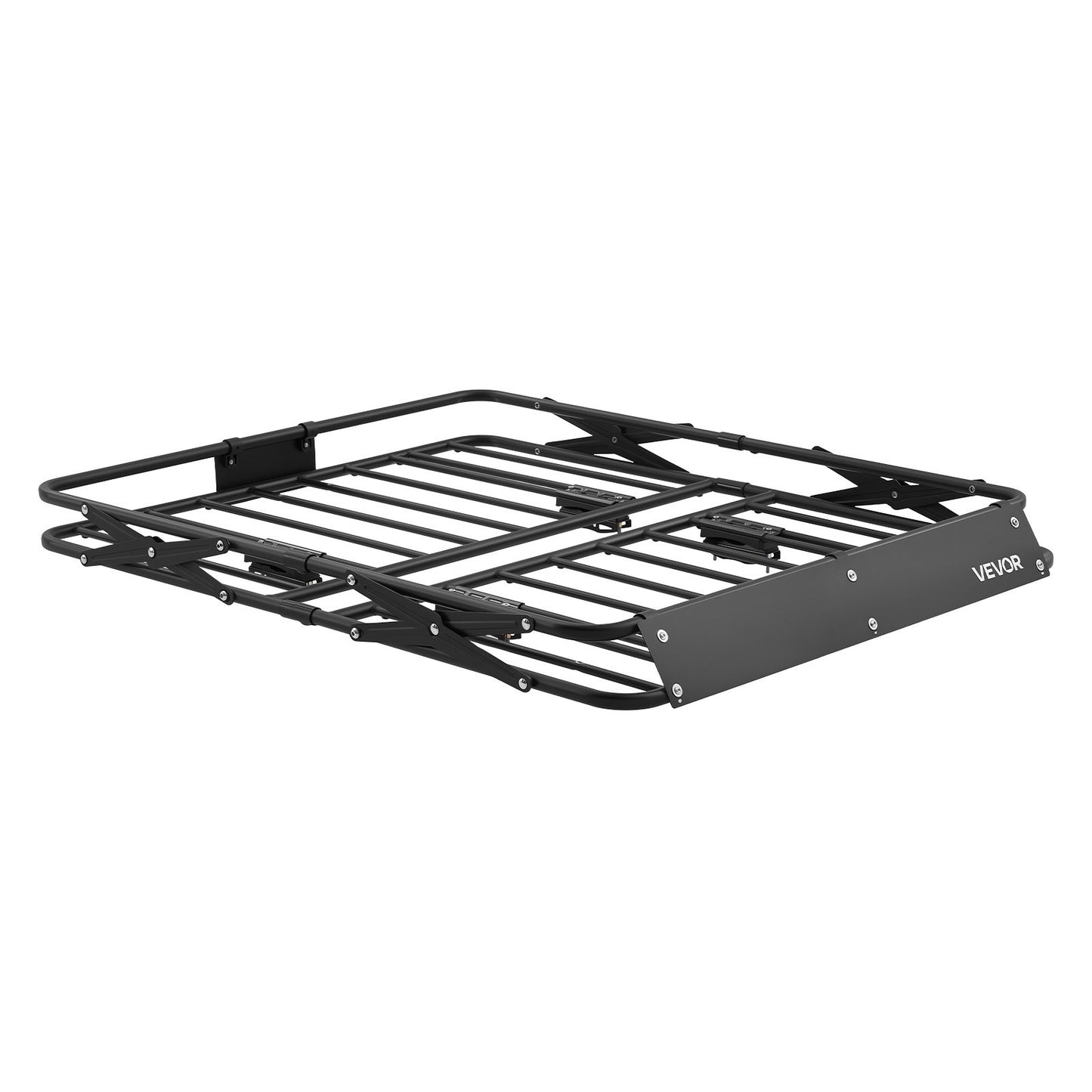 Roof Rack Cargo Basket, 1168 x 914 x 102 mm, Heavy Duty Roof Top Carrier Basket with Folding Design, 90.72 kg Capacity, All-Weather Easy-Install Car Top Luggage Holder, Universal for SUV Truck