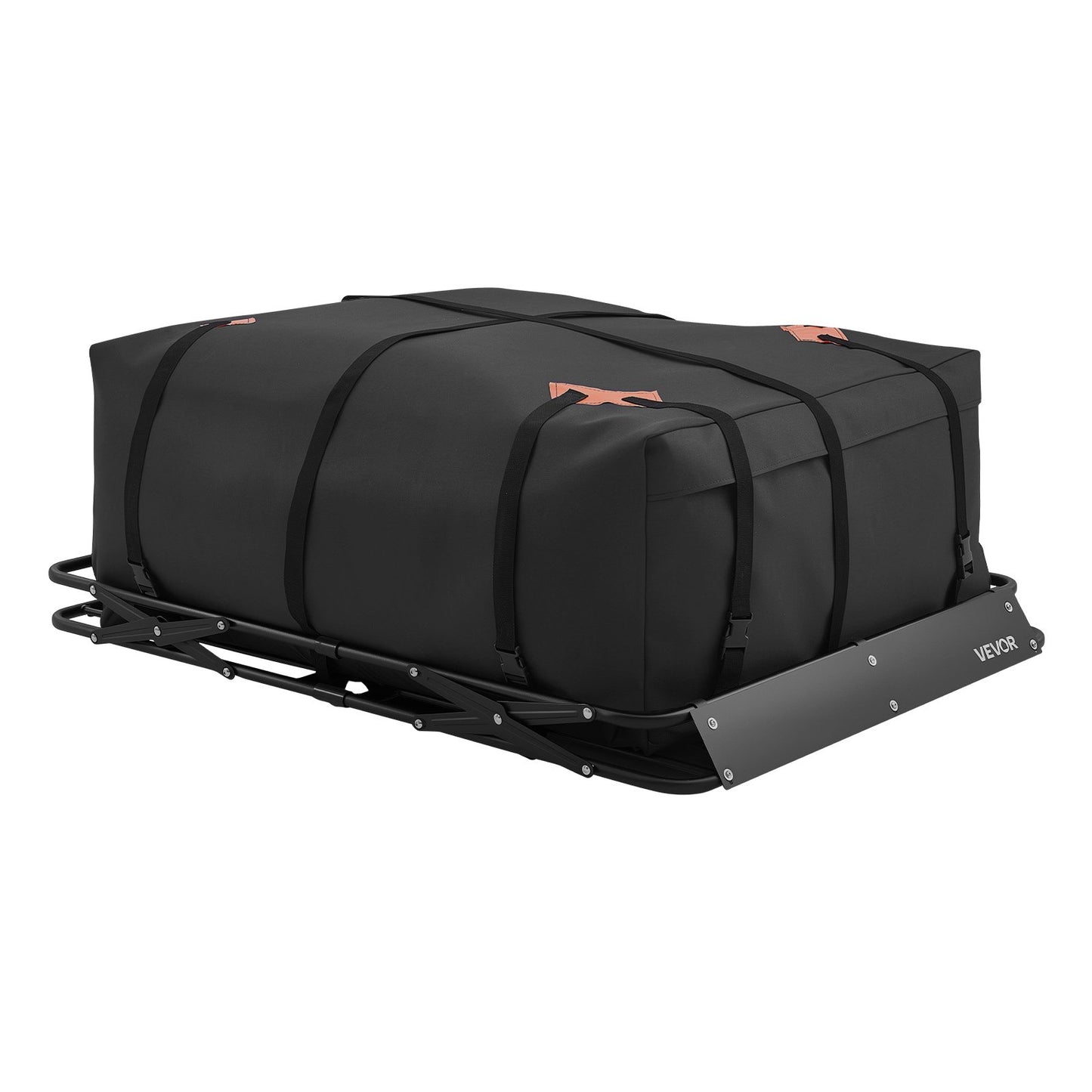 Roof Rack Cargo Basket, 1295 x 914 x 102 mm, Heavy Duty Roof Top Carrier Basket with Folding Design, 90.72 kg Capacity, All-Weather Easy-Install Car Top Luggage Holder, Universal for SUV Truck