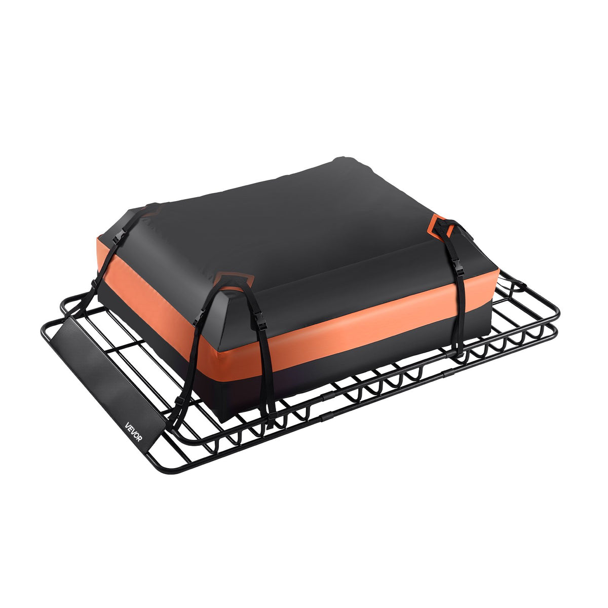 Roof Rack Basket, 1625 x 990 x 105 mm, Universal Rooftop Cargo Carrier with 1120 x 870 x 260 mm Cargo Bag, Net, Ratchet Straps, 113.4 kg Max Load Capacity Car Top Luggage Holder, for SUV Car