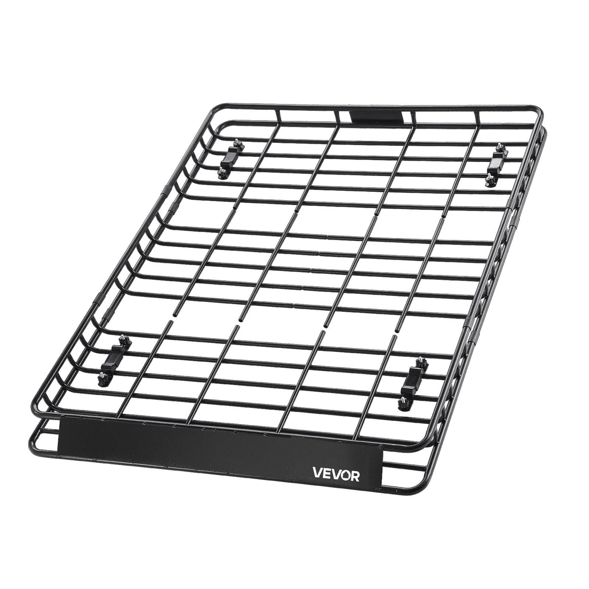 Roof Rack Basket, 1630 x 1270 x 105 mm, Universal Rooftop Cargo Carrier with Two 900 x 1000 mm Cargo Net, 68 kg Max Car Top Luggage Holder, 4.1 in Fence, Anti-Rust Alloy Steel, for SUV Truck Car