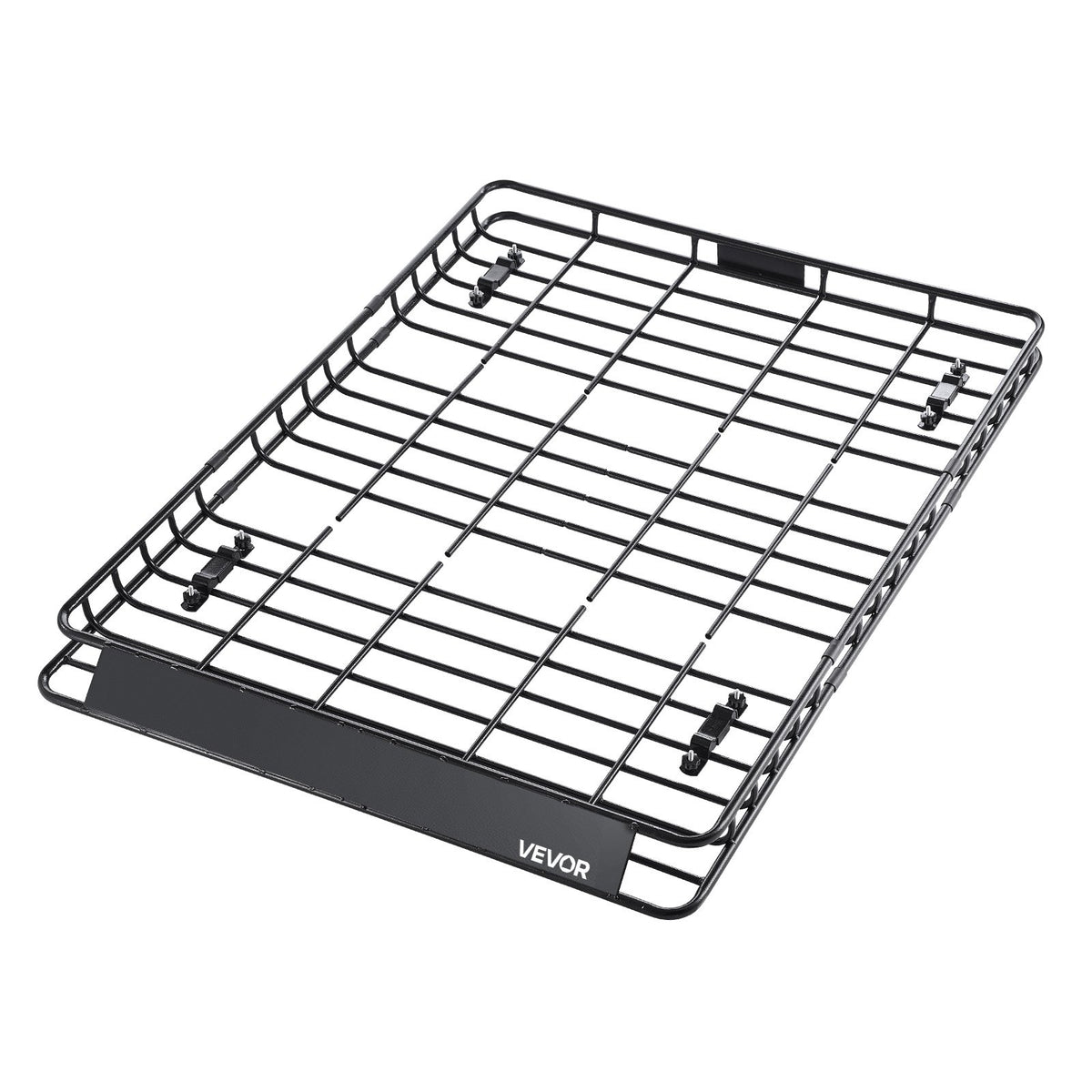 Roof Rack Basket, 1630 x 1270 x 105 mm, Universal Rooftop Cargo Carrier with Two 900 x 1000 mm Cargo Net, 68 kg Max Car Top Luggage Holder, 4.1 in Fence, Anti-Rust Alloy Steel, for SUV Truck Car