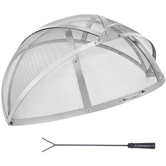 VEVOR Firepit Spark Screen Lid, 30" Diameter, Outdoor Firepit Ring Cover Round Accessories,