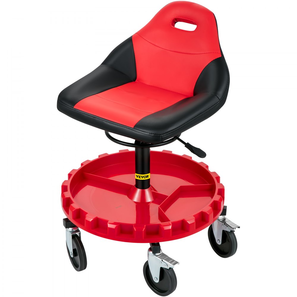 VEVOR Rolling Garage Stool 300LBS Adjustable Mechanic Work Shop Seat w/Casters