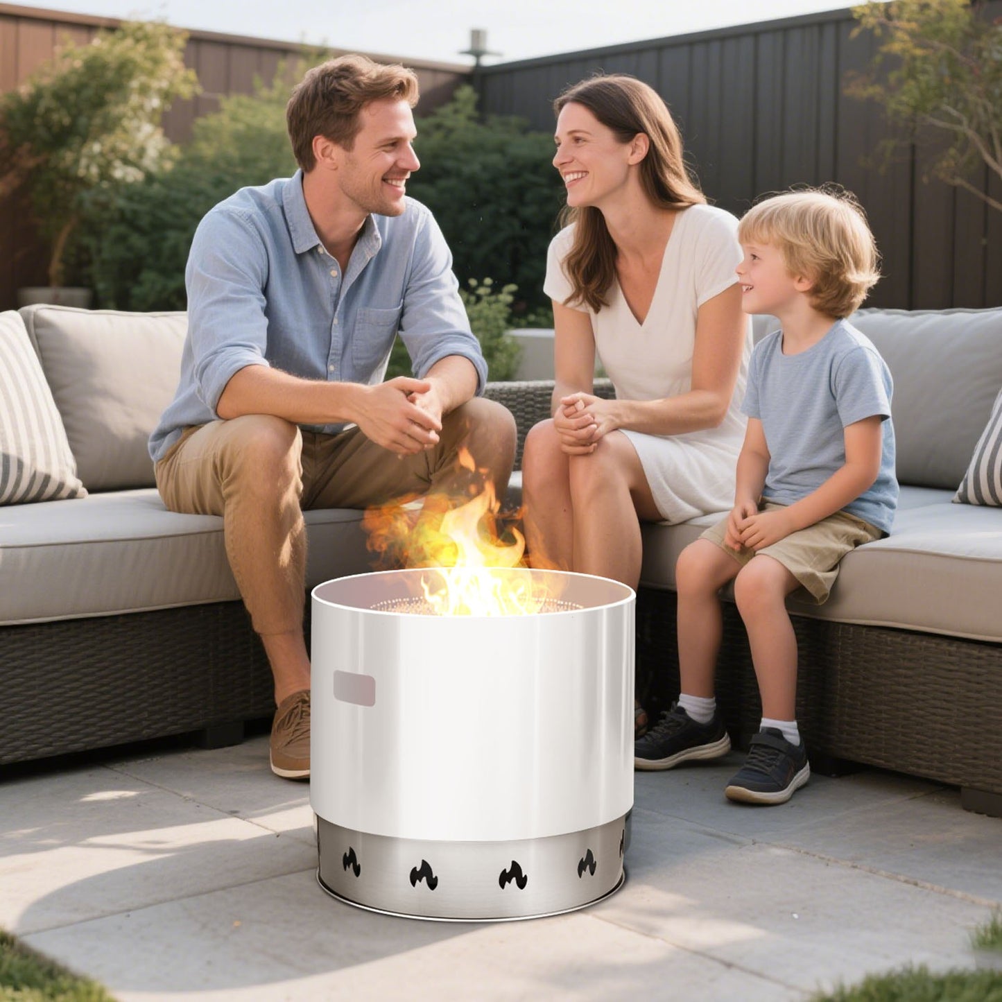 Fire Pit Stand for Solo Stove Bonfire, 49.5 cm Smokeless Fire Pit Ring, Stainless Steel Fireplace Stove Support Frame Accessory, Portable Outdoor Camping Holder Tools for Fireplace