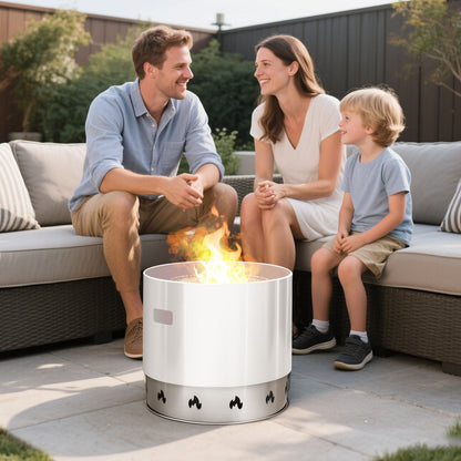Fire Pit Stand for Solo Stove Bonfire, 49.5 cm Smokeless Fire Pit Ring, Stainless Steel Fireplace Stove Support Frame Accessory, Portable Outdoor Camping Holder Tools for Fireplace