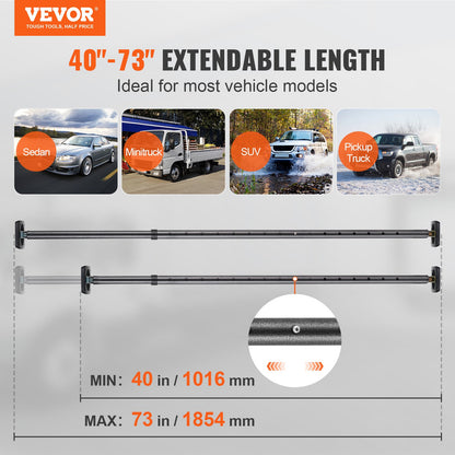 VEVOR Cargo Bar, Truck Bed Bar Adjustable from 1016 -1854 mm, Heavy-duty Steel Cargo