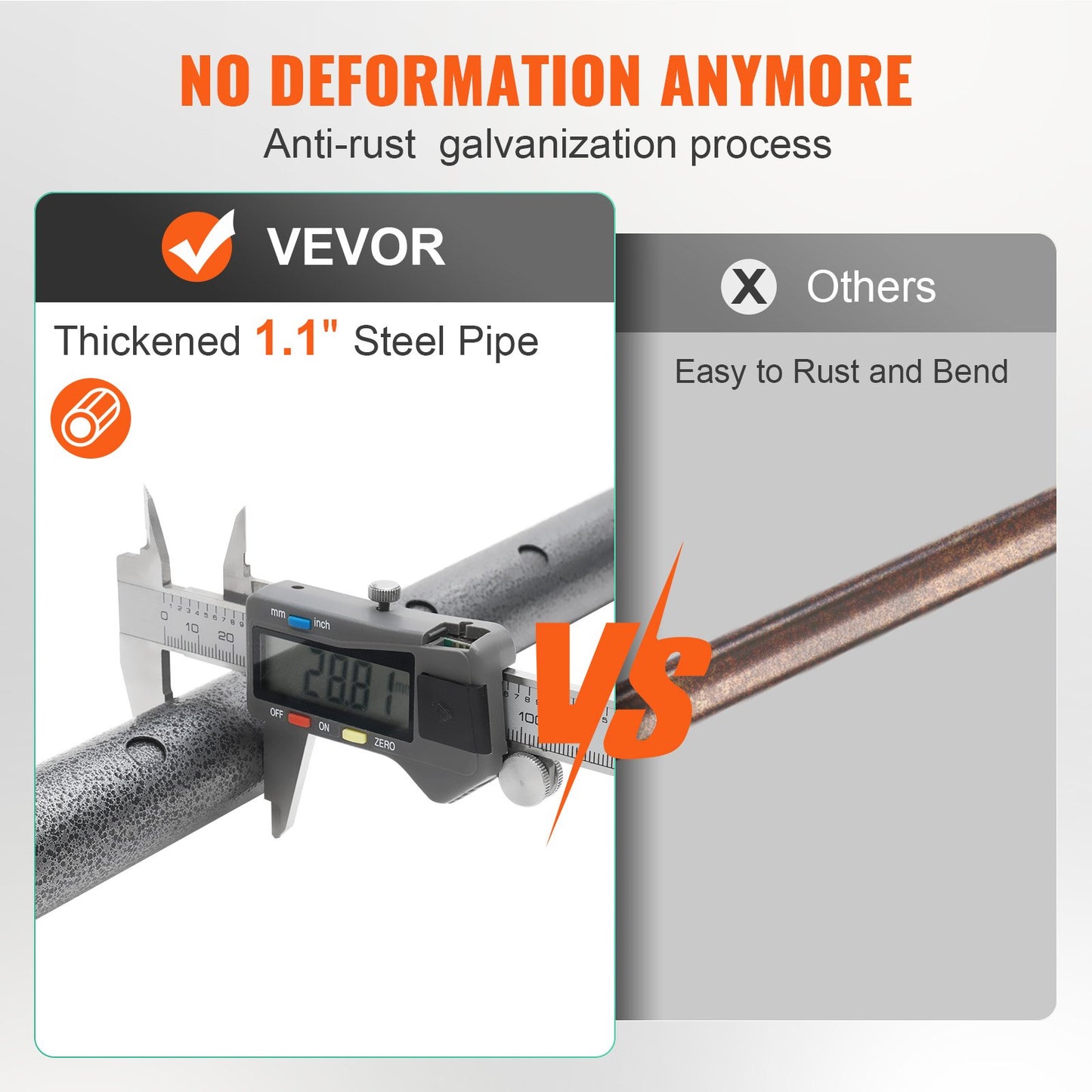 VEVOR Cargo Bar, Truck Bed Bar Adjustable from 1016 -1854 mm, Heavy-duty Steel Cargo