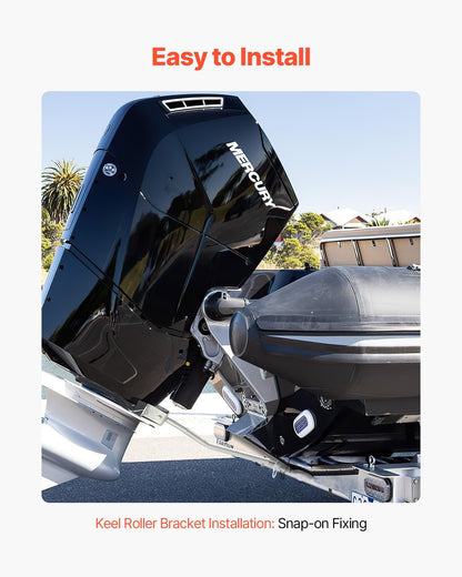 Transom Saver, 23.6-59 in, Adjustable Boat Transom Saver with Composite Head, Corrosion-Resistant Easy-to-Install Transom Savers for Less Than 150 HP Outboard Motor , Fit for Roller & Trailer