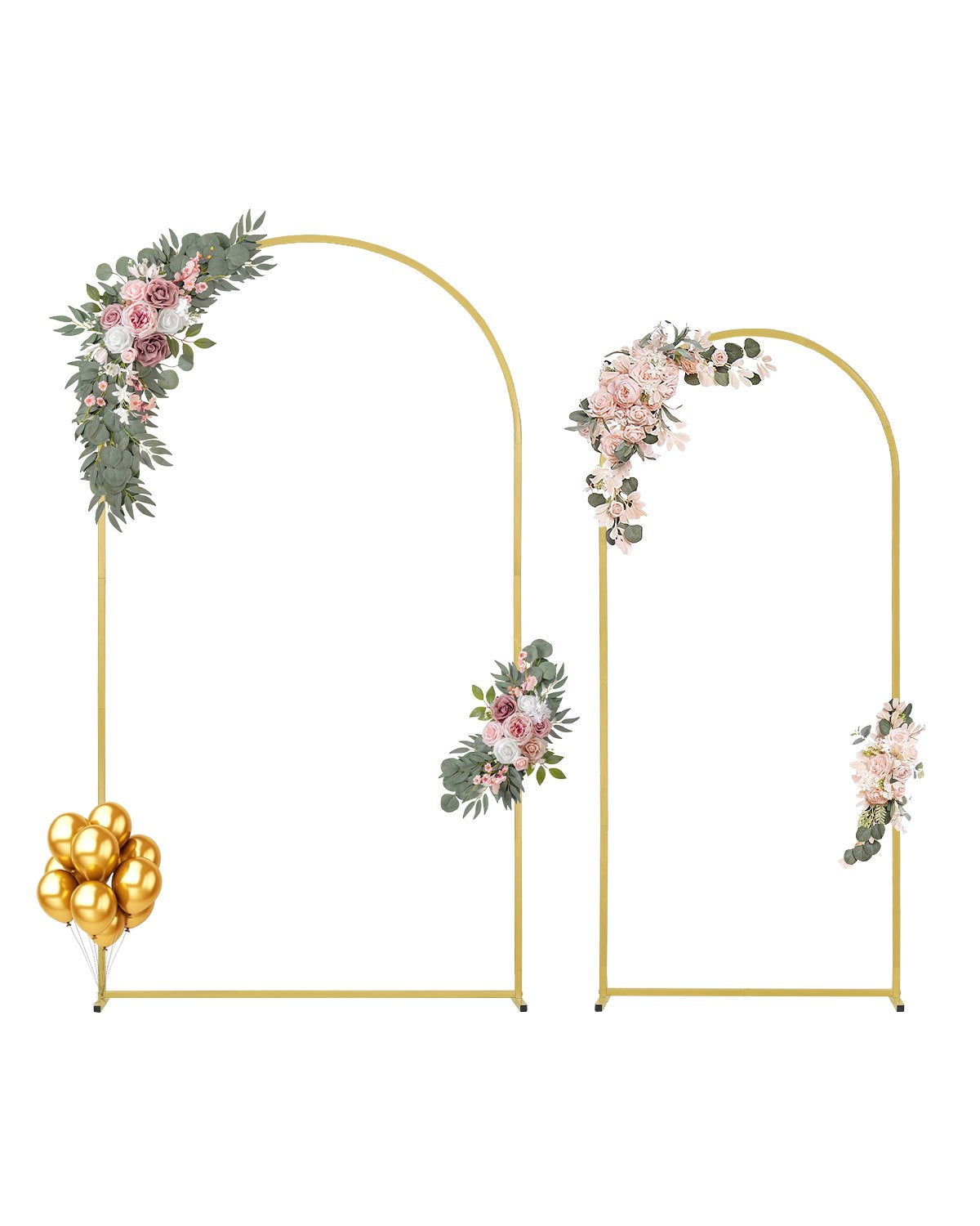 VEVOR Metal Arch Backdrop Stand Set of 2 Stand with Case Connection for Wedding