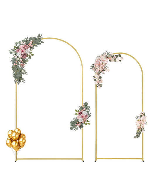 VEVOR Metal Arch Backdrop Stand Set of 2 Stand with Case Connection for Wedding