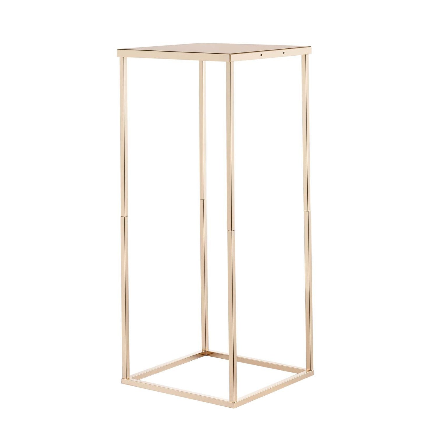 Wedding Flower Stand, 10PCS 60cm Column Flower Stand, Floral Stands with Metal Laminate, Rectangular Floral Display Rack for Wedding, Party, Birthday, Home, French Gold Centerpiece Stands