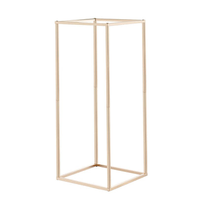 Wedding Flower Stand, 10PCS 60cm Column Flower Stand, Floral Stands with Hidden Screw, Rectangular Cubic Floral Display Rack for Wedding, Party, Birthday, Home, French Gold Centerpiece Stands