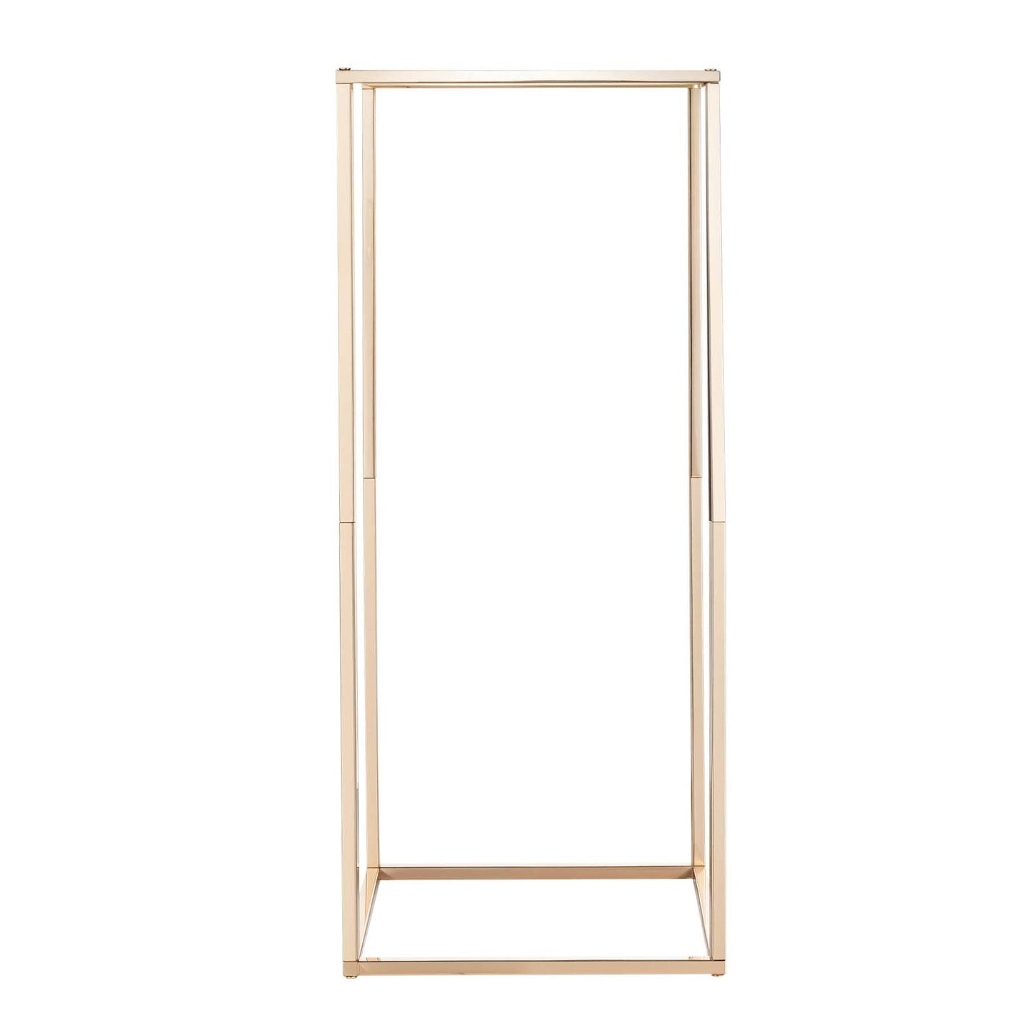 Wedding Flower Stand, 10PCS 60cm Column Flower Stand, Floral Stands with Hidden Screw, Rectangular Cubic Floral Display Rack for Wedding, Party, Birthday, Home, French Gold Centerpiece Stands