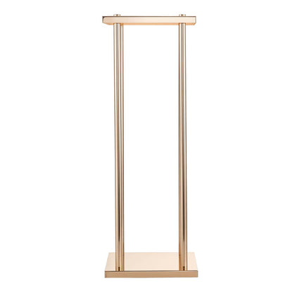 Wedding Flower Stand, 10PCS 60cm Column Flower Stand, Floral Stands with Metal Laminate, Cylindrical Cubic Floral Display Rack for Wedding, Party, Birthday, Home, French Gold Centerpiece Stands