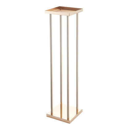Wedding Flower Stand, 10PCS 80cm Column Flower Stand, Floral Stands with Metal Laminate, Cylindrical Cubic Floral Display Rack for Wedding, Party, Birthday, Home, French Gold Centerpiece Stands