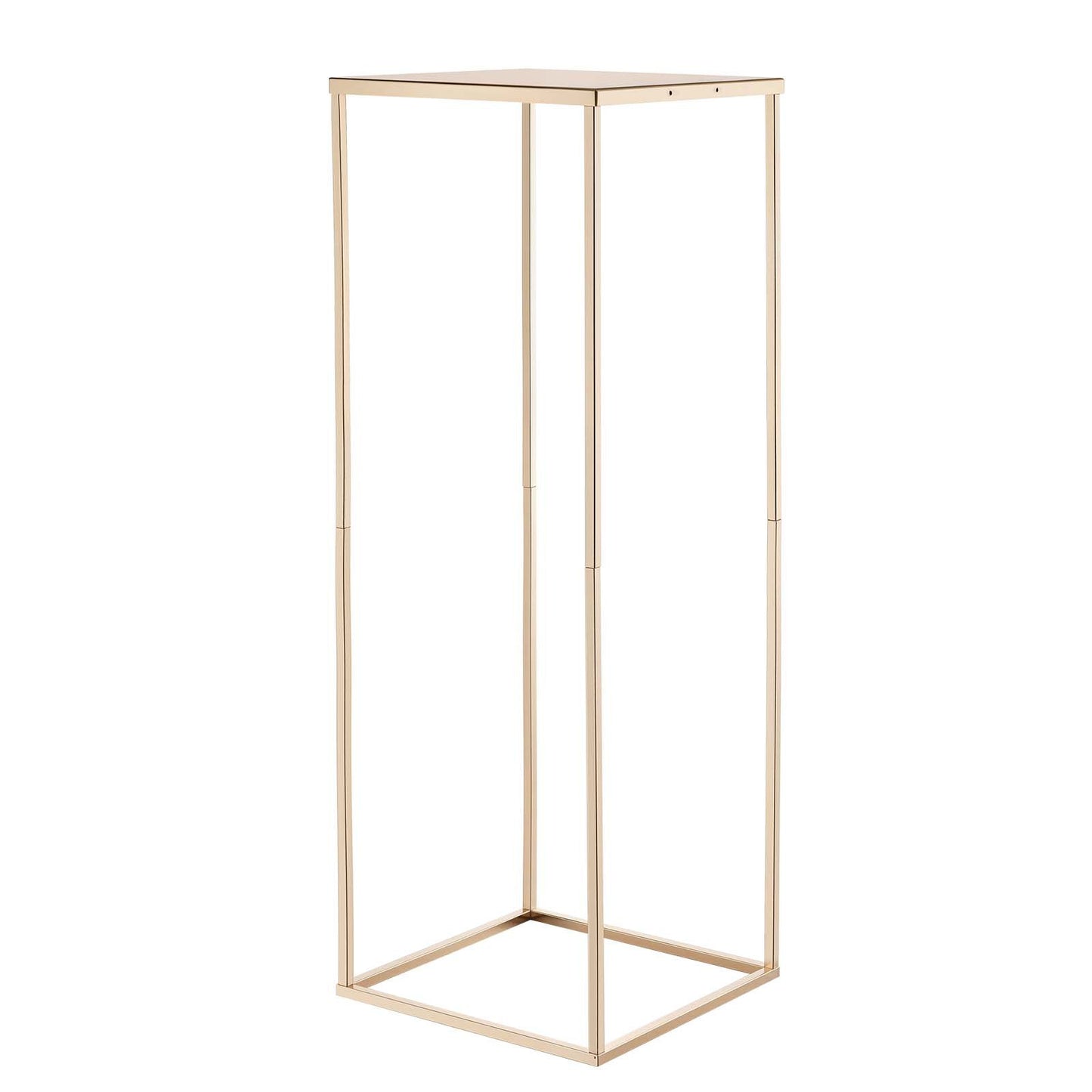 Wedding Flower Stand, 10PCS 80cm Column Flower Stand, Floral Stands with Metal Laminate, Rectangular Floral Display Rack for Wedding, Party, Birthday, Home, French Gold Centerpiece Stands