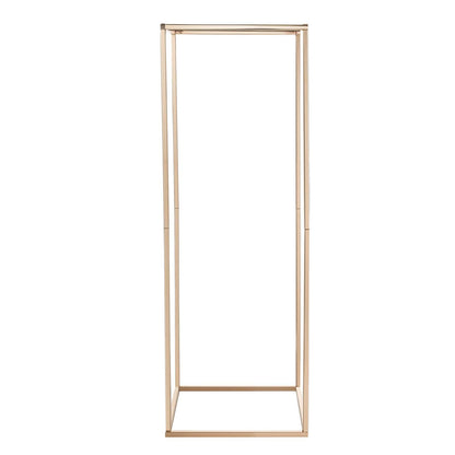 Wedding Flower Stand, 10PCS 80cm Column Flower Stand, Floral Stands with Metal Laminate, Rectangular Floral Display Rack for Wedding, Party, Birthday, Home, French Gold Centerpiece Stands