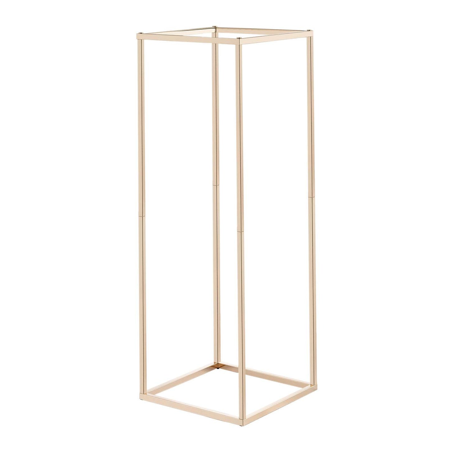 Wedding Flower Stand, 10PCS 80cm Column Flower Stand, Floral Stands with Hidden Screw, Rectangular Cubic Floral Display Rack for Wedding, Party, Birthday, Home, French Gold Centerpiece Stands