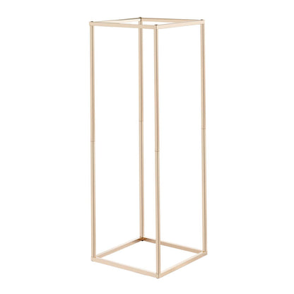 Wedding Flower Stand, 10PCS 80cm Column Flower Stand, Floral Stands with Hidden Screw, Rectangular Cubic Floral Display Rack for Wedding, Party, Birthday, Home, French Gold Centerpiece Stands