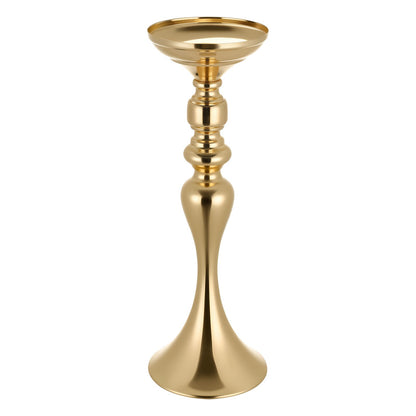 16 PCS Wedding Flower Vase, 38 cm Tall Flower Table Centerpieces, Crystal Banquet Vases Easy Installation, Electroplated Versatile Arrangement Stand for Party Events Home Decor Reception, Gold