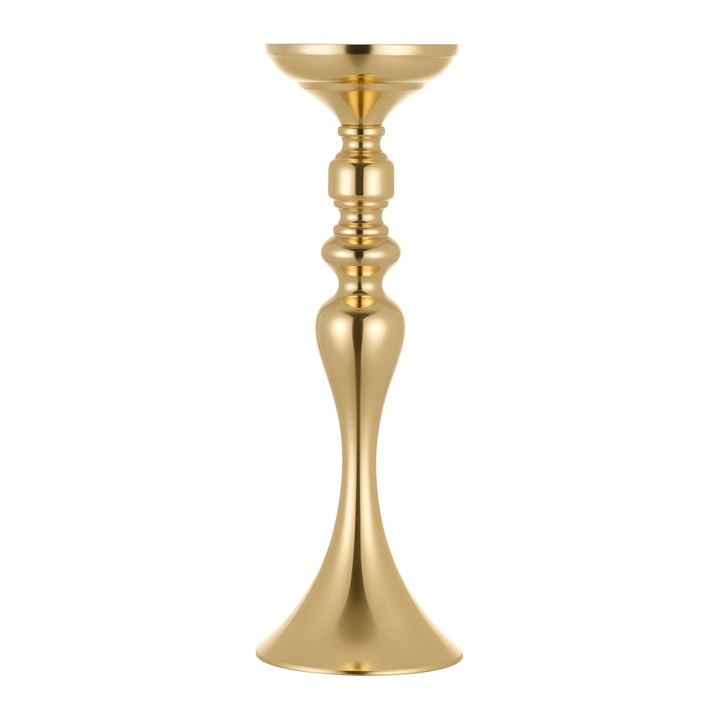 16 PCS Wedding Flower Vase, 38 cm Tall Flower Table Centerpieces, Crystal Banquet Vases Easy Installation, Electroplated Versatile Arrangement Stand for Party Events Home Decor Reception, Gold