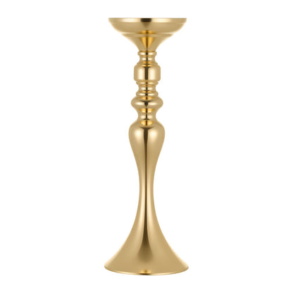 16 PCS Wedding Flower Vase, 38 cm Tall Flower Table Centerpieces, Crystal Banquet Vases Easy Installation, Electroplated Versatile Arrangement Stand for Party Events Home Decor Reception, Gold