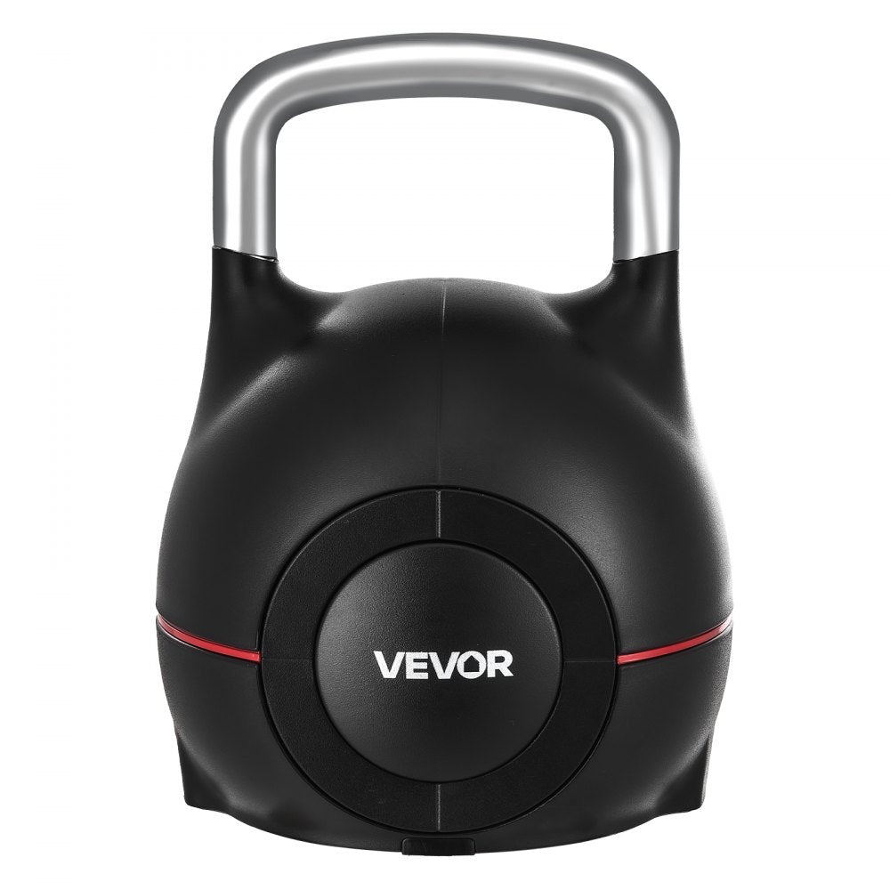 VEVOR Adjustable Kettlebell with 7 Weight Levels 2/5/8/11/14/17/20 kg (Black)