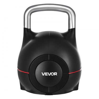VEVOR Adjustable Kettlebell with 7 Weight Levels 2/5/8/11/14/17/20 kg (Black)