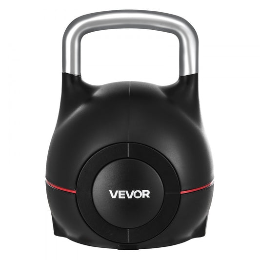 VEVOR Adjustable Kettlebell with 7 Weight Levels 2/5/8/11/14/17/20 kg (Black)