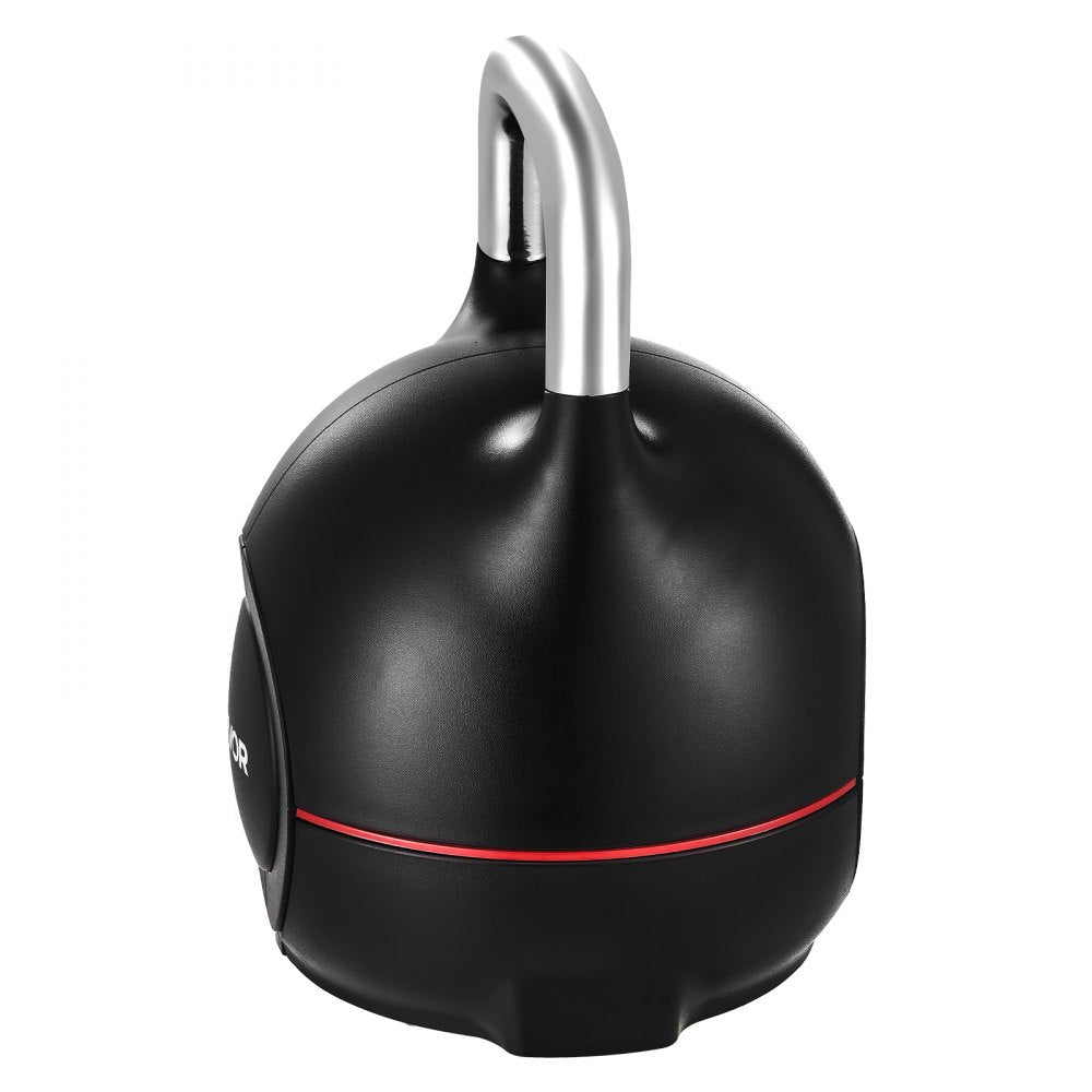 VEVOR Adjustable Kettlebell with 7 Weight Levels 2/5/8/11/14/17/20 kg (Black)