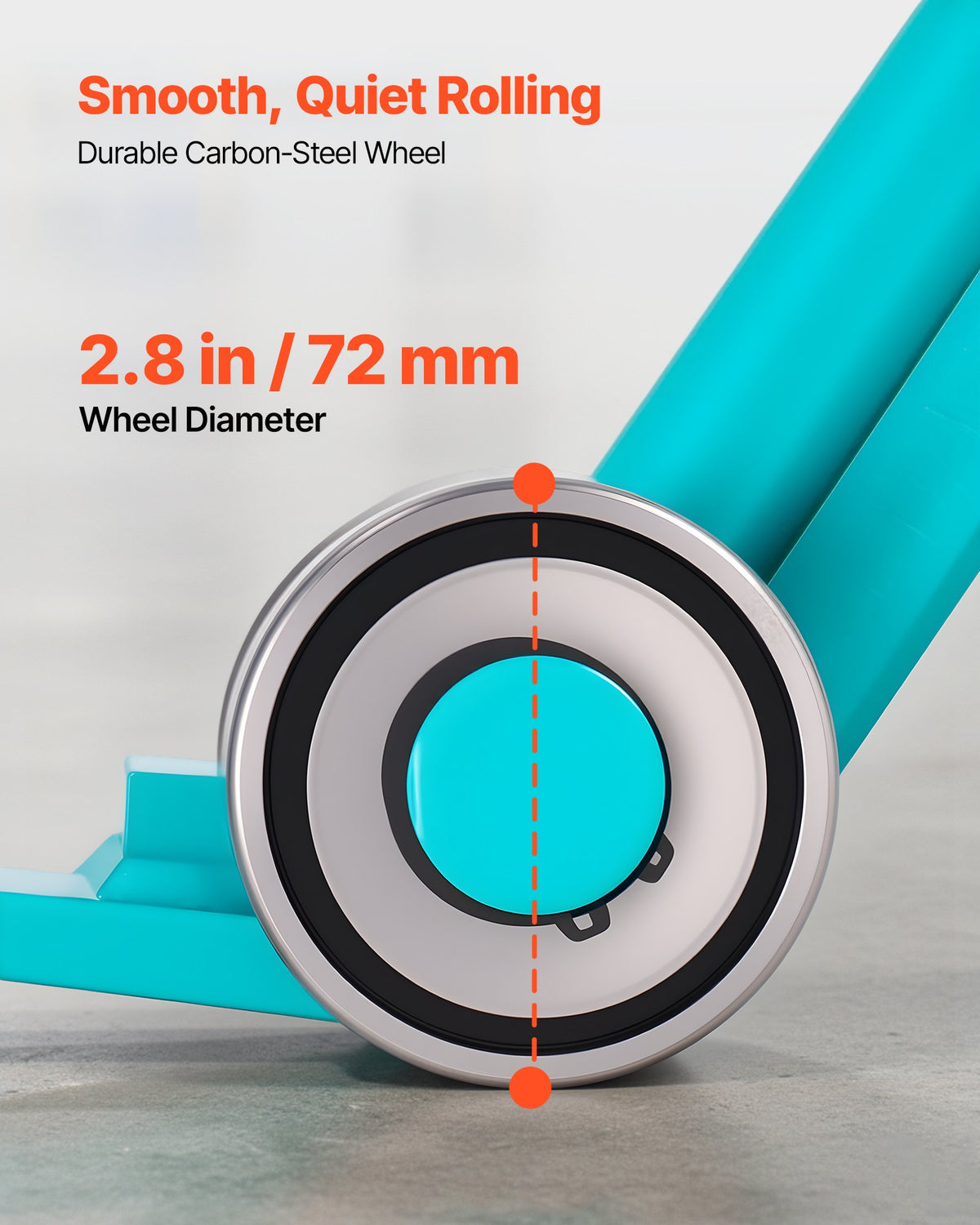 Prylever Bar, 4 T Weight Capacity, 1.4 m Carbon Steel Handle Lever Dolly, Pry Lever Bar with Wheels for Large Pallets, Heavy Items, Concrete Blocks, Heavy Duty Equipment Handling