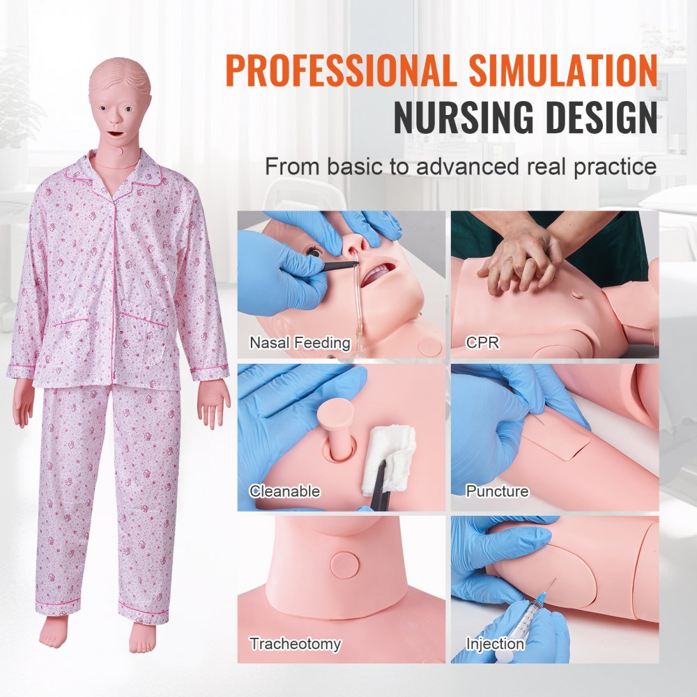 VEVOR Female Manikin Model Anatomical Nursing Training Patient Care Practice
