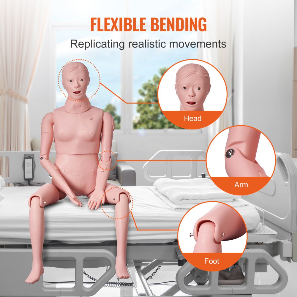 VEVOR Female Manikin Model Anatomical Nursing Training Patient Care Practice