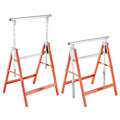 Saw Horses 2 Pack Work Bench Heavy Duty 199.6 kg Load Adjustable Height