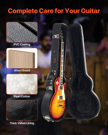 VEVOR Electric Guitar Hard Case 1050 mm With Lock And Keys for LES Paul Guitars