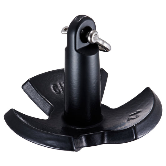 VEVOR River Anchor, 12 LBS Boat Anchor Cast Iron Black Vinyl-Coated with Shackle,