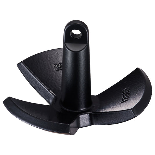 VEVOR River Anchor 30LB Boat Anchor Cast Iron Black Vinyl-Coated Mushroom Anchor