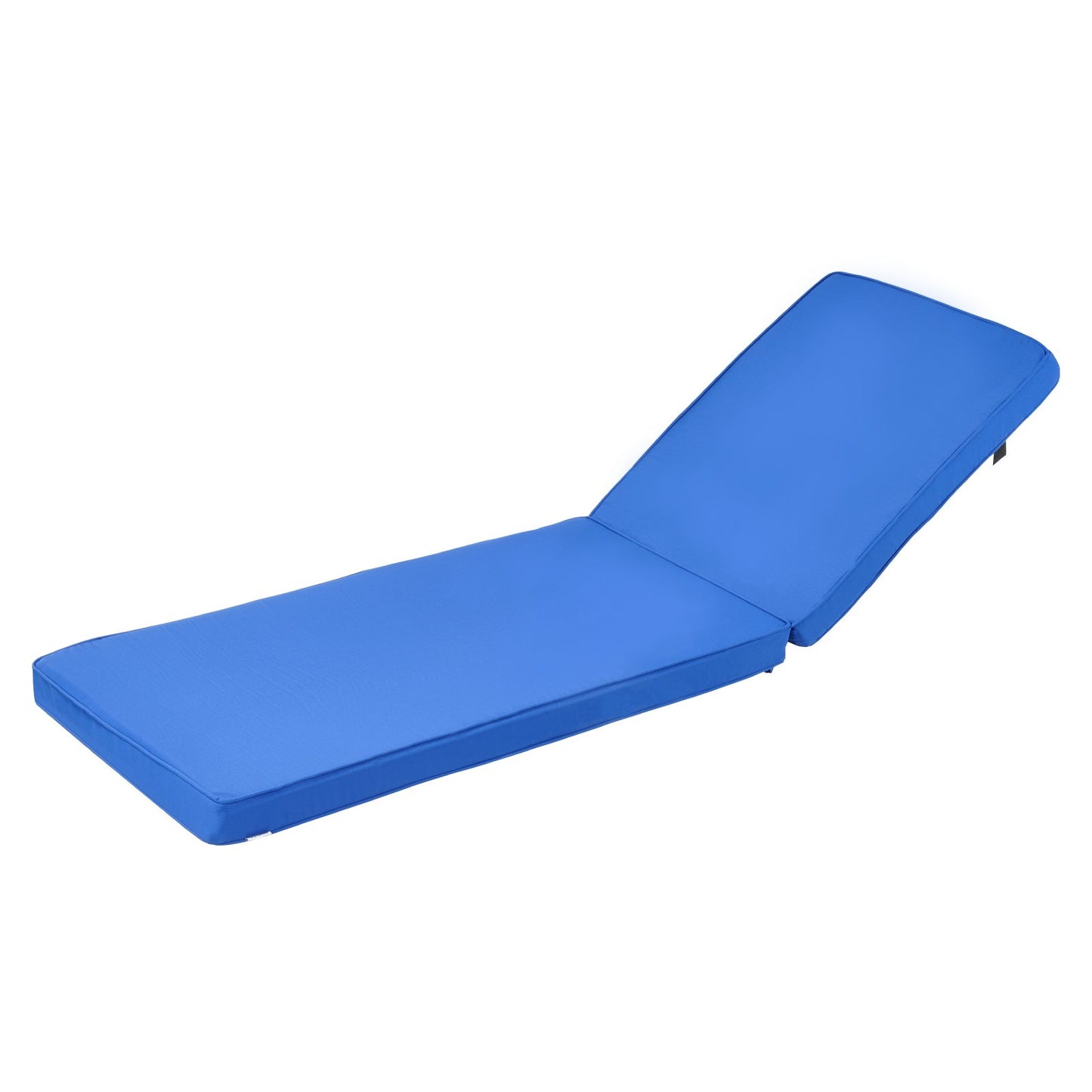 Chaise Lounge Cushion, 183 x 53.3 x 7.5 cm , Outdoor Lounge Chair Cushions, Waterproof & Fade-Resistant, Sun Lounger Replacement Cushions with Ties, Patio Lounger Pads for Pool Deck Lawn, Blue
