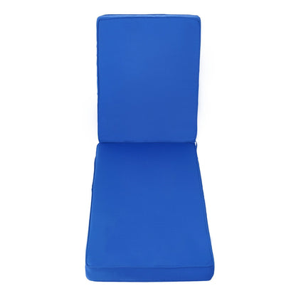 Chaise Lounge Cushion, 183 x 53.3 x 7.5 cm , Outdoor Lounge Chair Cushions, Waterproof & Fade-Resistant, Sun Lounger Replacement Cushions with Ties, Patio Lounger Pads for Pool Deck Lawn, Blue