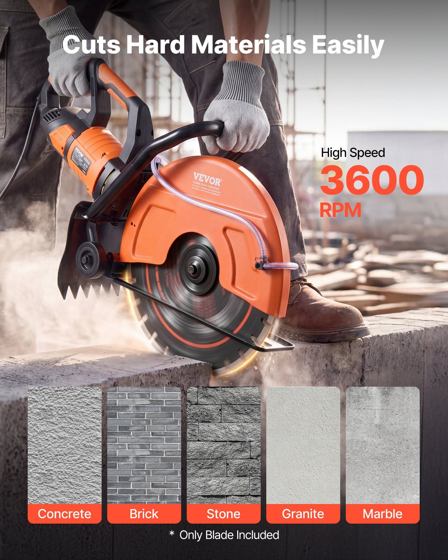 Diamond Blades 410 mm, 3-Pack Concrete Saw Blade Set, 25.4 mm Arbor, High-Hardness Diamond Segments, 65Mn Steel Core, Dry Wet Cutting, Clean Edges for Concrete, Masonry, Brick, Stone, Granite