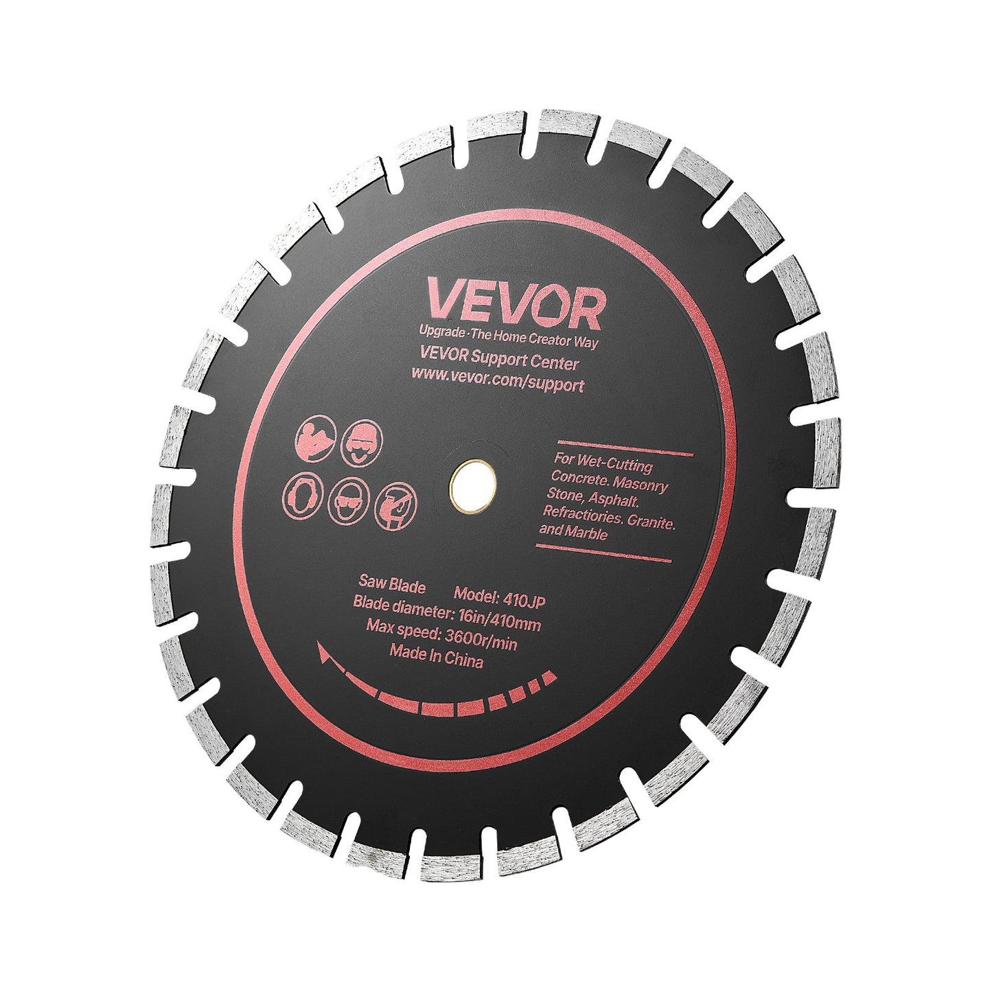 Diamond Blades 410 mm, 3-Pack Concrete Saw Blade Set, 25.4 mm Arbor, High-Hardness Diamond Segments, 65Mn Steel Core, Dry Wet Cutting, Clean Edges for Concrete, Masonry, Brick, Stone, Granite