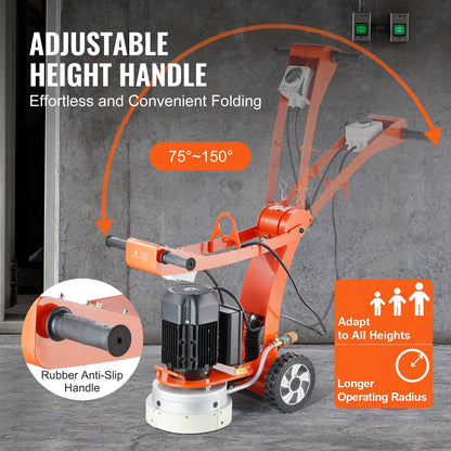 Electric Floor Grinder & Polisher, 3.0HP, 250mm, for Granite/Marble/Stone