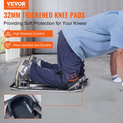 Stainless Steel Concrete Slider Knee Boards with EVA Pads, 70x20 cm, 5.1 kg